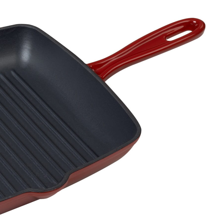 Patelnia grillowa żeliwna 26 cm z powłoką emaliowaną MG Home Immortale Patelnia grillowa żeliwna 26 cm z powłoką emaliowaną MG Home Immortale