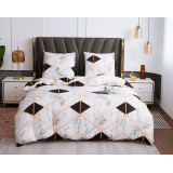 Pościel 200x220 bawełna satynowa dwustronna 3D GierekHoff gruba 3 części GH-220KW marmur