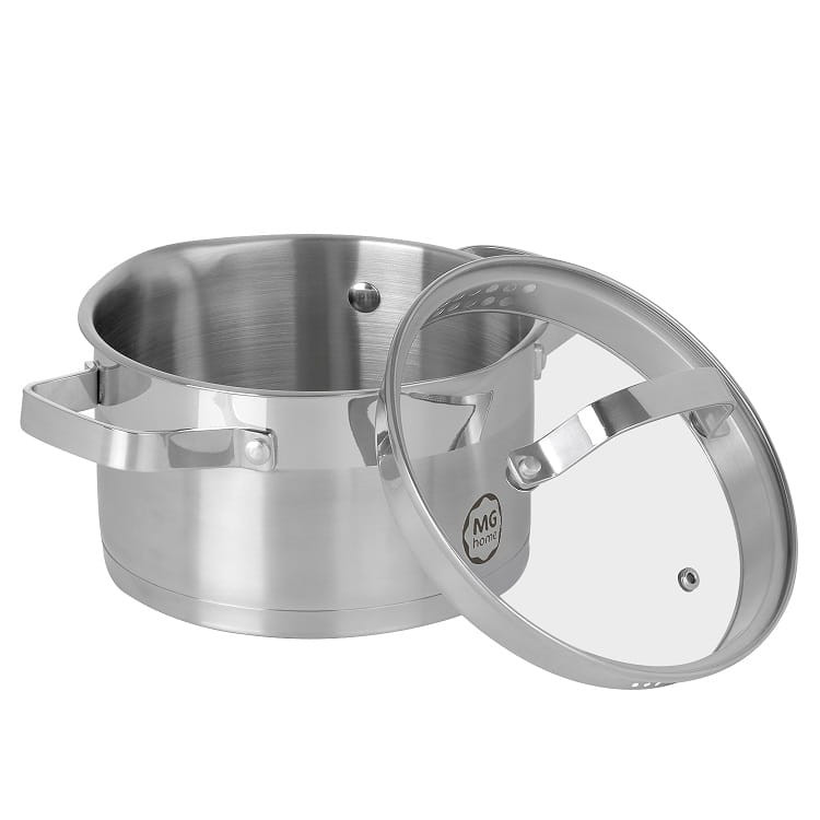 Garnek z pokrywką ze stali nierdzewnej 20 cm MG Home Professional Garnek z pokrywką ze stali nierdzewnej 20 cm MG Home Professional