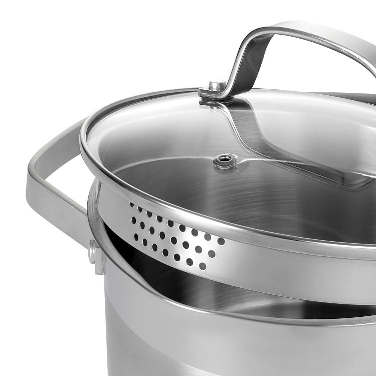 Garnek z pokrywką ze stali nierdzewnej 20 cm MG Home Professional Garnek z pokrywką ze stali nierdzewnej 20 cm MG Home Professional
