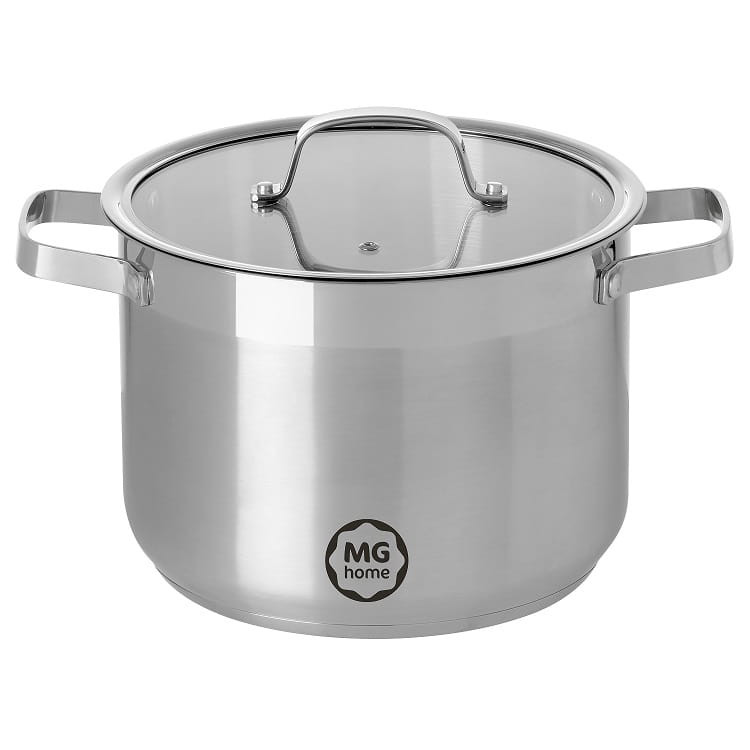 Garnek wysoki z pokrywką ze stali nierdzewnej 24 cm MG Home Professional