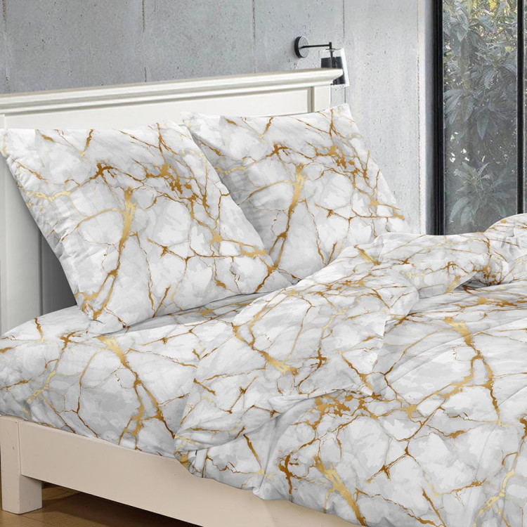 Pościel 160x200 bawełna satynowa 3D Cotton World gruba 3 części 2350 marmur Pościel 160x200 bawełna satynowa 3D Cotton World gruba 3 części 2350 marmur
