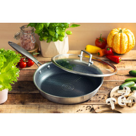 Patelnia z pokrywką 28 cm ze stali nierdzewnej EB 13025 Edenberg
