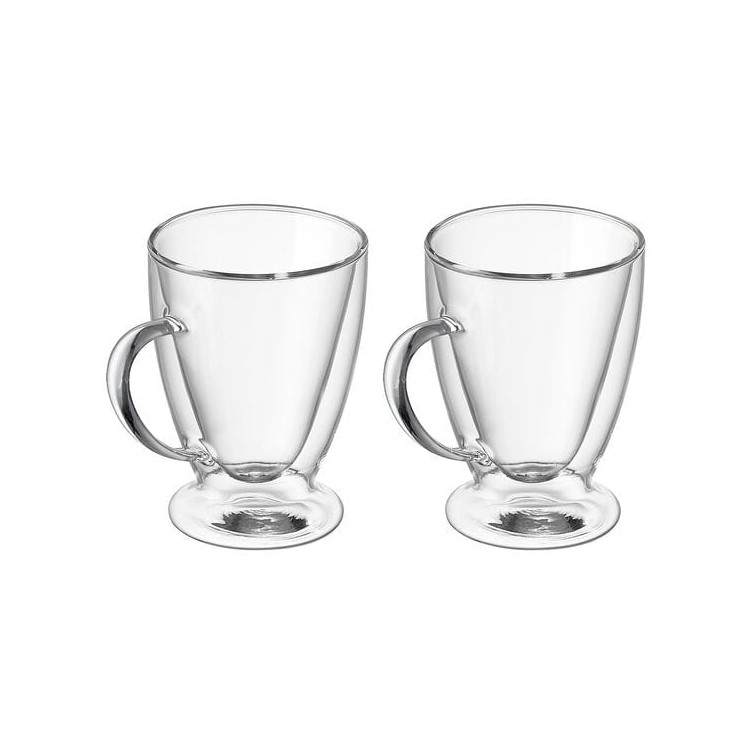 Zestaw 2 szklanek termicznych 300 ml stożek do kawy latte RENZA MGHOME