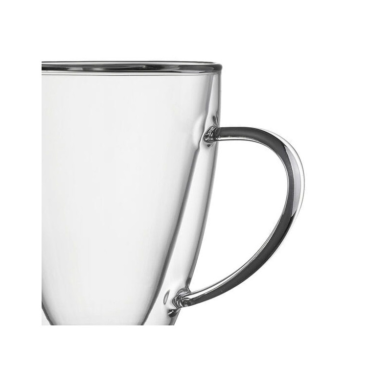 Zestaw 2 szklanek termicznych 300 ml stożek do kawy latte RENZA MGHOME