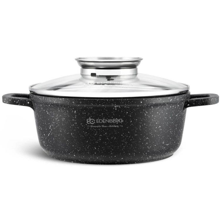 Garnek marmurowy z pokrywką Edenberg EB 8116 2.3L na indukcję 20 cm Garnek marmurowy z pokrywką Edenberg EB 8116 2.3L na indukcję 20 cm