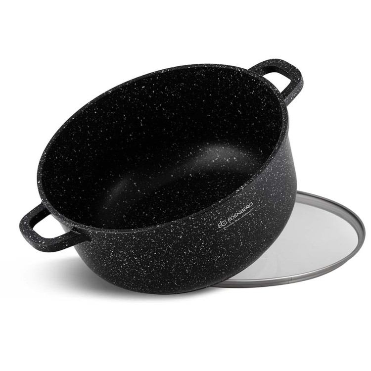 Garnek z pokrywką marmurowy Edenberg EB 8120 6.8L na indukcję 28 cm Garnek z pokrywką marmurowy Edenberg EB 8120 6.8L na indukcję 28 cm
