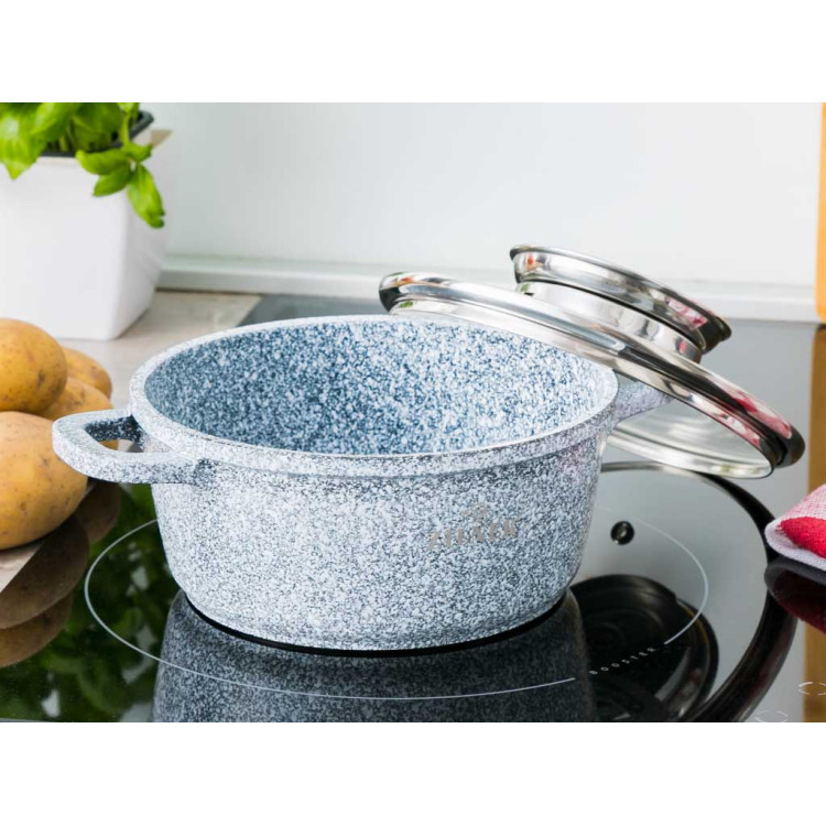 Garnek marmurowy Zilner ZL 7071 na indukcję 1.3L 16 cm Garnek marmurowy Zilner ZL 7071 na indukcję 1.3L 16 cm
