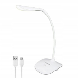 Lampka biurkowa na USB dotykowa 14 LED biała