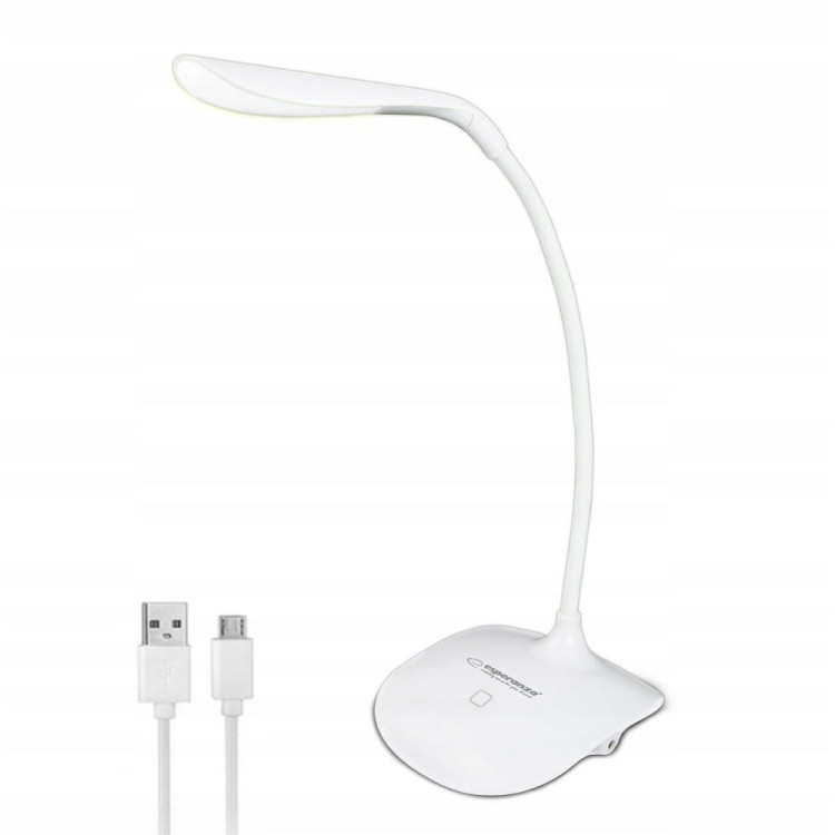 Lampka biurkowa na USB dotykowa 14 LED biała