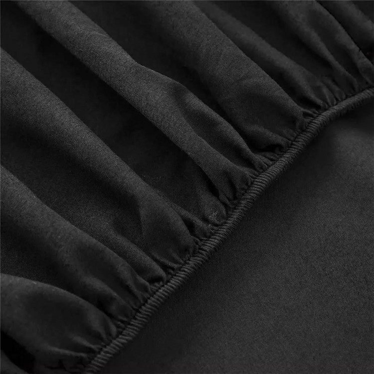 Prześcieradło 140x200 jersey bawełniane grube z gumką czarne Prześcieradło 140x200 jersey bawełniane grube z gumką czarne