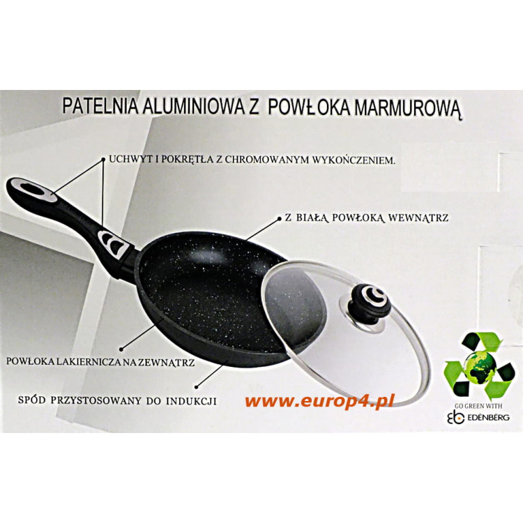 Patelnia Edenberg EB 9001 c  - 20 cm  Ceramiczna Indukcja Marmurowa Patelnia Edenberg EB 9001 c  - 20 cm  Ceramiczna Indukcja Marmurowa