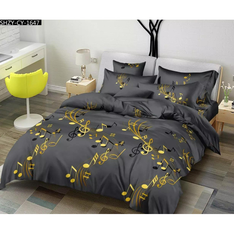 Pościel 140x200 bawełna satynowa 3D Cotton World gruba 2 części 2292 nuty