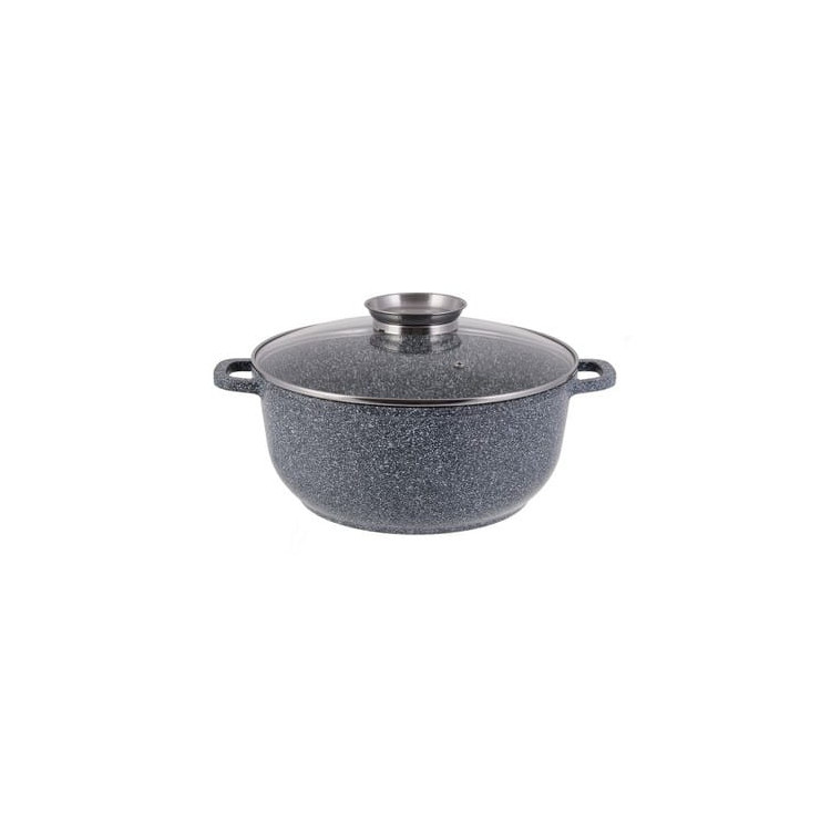 Garnek marmurowy z pokrywką Zilner ZL 7073 4.5L na indukcję 24 cm