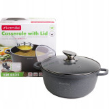 Garnek granitowy 24cm z pokrywką 4.5 L Kamille 4425