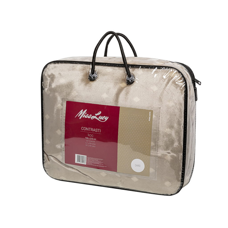 Koc poliestrowy w walizce 160x210 cm contrasti miękki ciepły Miss Lucy Caro