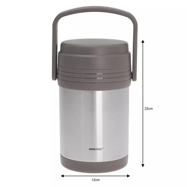 Termos obiadowy na żywność 1.5l + 3 pojemniki KH 4075 KingHoff Termos obiadowy na żywność 1.5l + 3 pojemniki KH 4075 KingHoff
