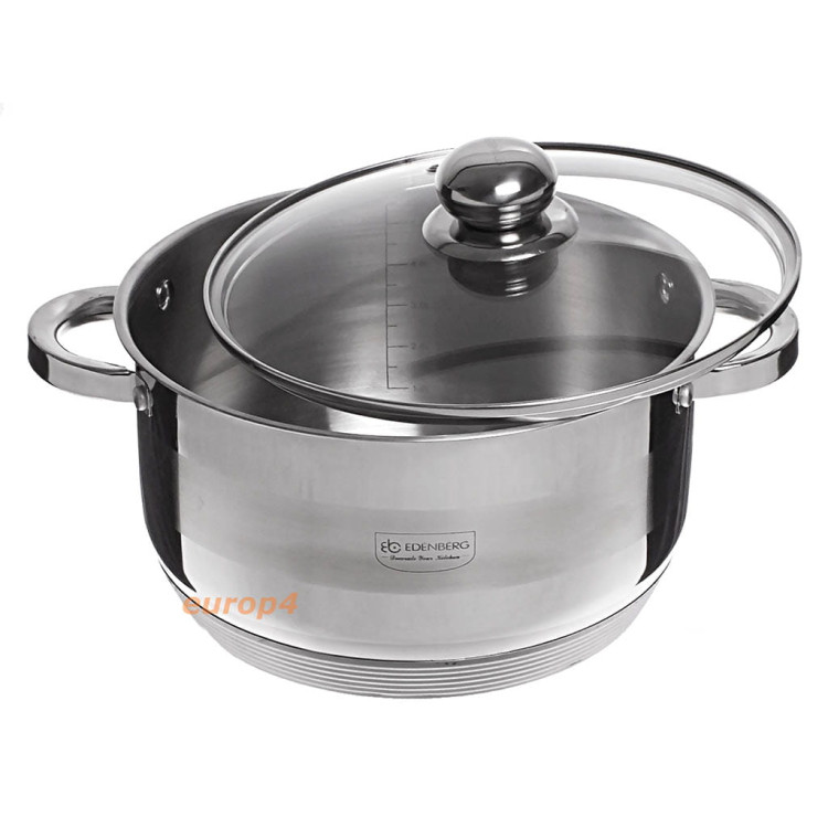 Garnek ze stali z pokrywką Edenberg EB 3008 7.7 L INDUKCJA Garnek ze stali z pokrywką Edenberg EB 3008 7.7 L INDUKCJA