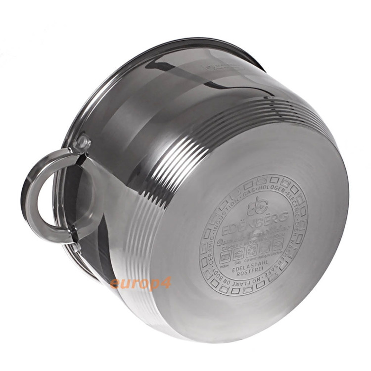 Garnek ze stali z pokrywką Edenberg EB 3008 7.7 L INDUKCJA Garnek ze stali z pokrywką Edenberg EB 3008 7.7 L INDUKCJA