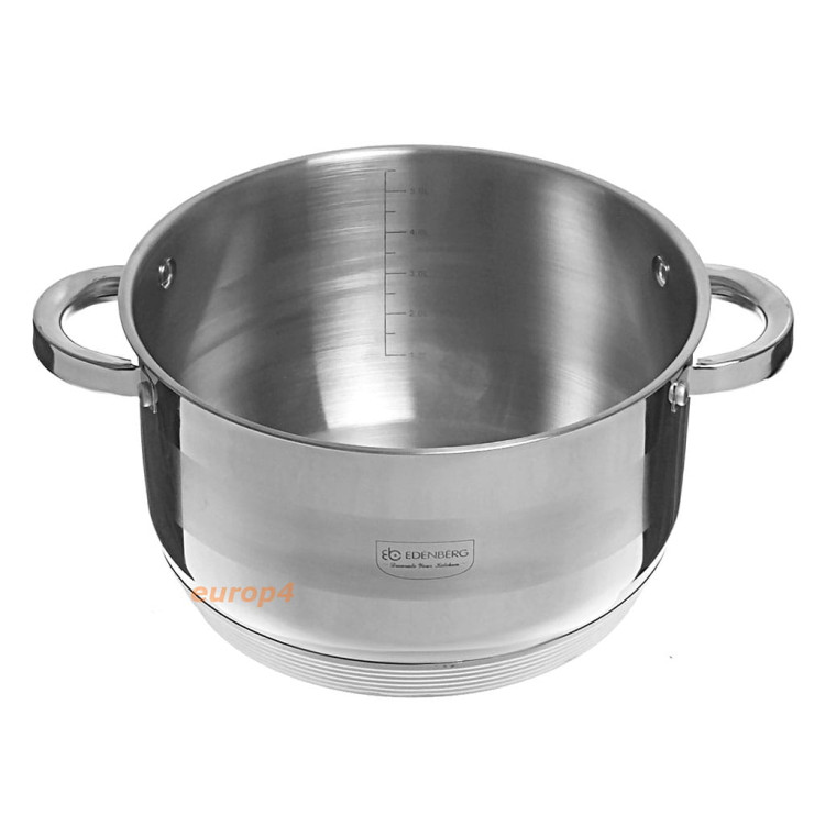 Garnek ze stali z pokrywką Edenberg EB 3008 7.7 L INDUKCJA Garnek ze stali z pokrywką Edenberg EB 3008 7.7 L INDUKCJA