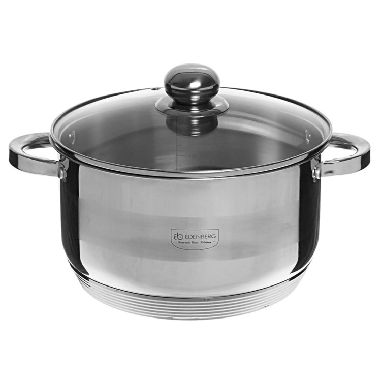 Garnek stalowy z pokrywką Edenberg EB 3003 1.9 L GAZ INDUKCJA