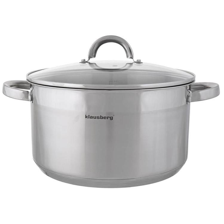 Garnek na indukcję Klausberg KB 7128 Gaz 9.5 L stalowy z pokrywką Garnek na indukcję Klausberg KB 7128 Gaz 9.5 L stalowy z pokrywką
