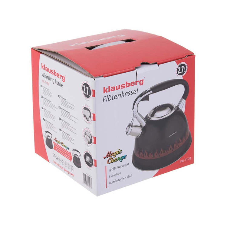 Czajnik stalowy Klausberg KB 7198 gaz z gwizdkiem 2.7 L INDUKCJA Czajnik stalowy Klausberg KB 7198 gaz z gwizdkiem 2.7 L INDUKCJA