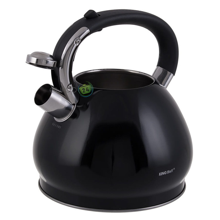 Czajnik ze stali KingHoff KH 1221 z gwizdkiem na indukcję 3.4L czarny Czajnik ze stali KingHoff KH 1221 z gwizdkiem na indukcję 3.4L czarny