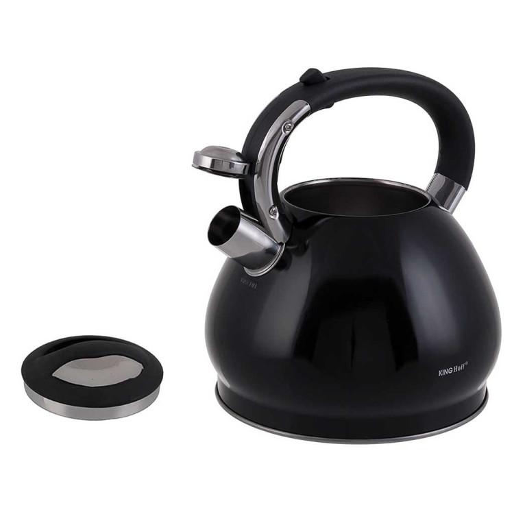 Czajnik ze stali KingHoff KH 1221 z gwizdkiem na indukcję 3.4L czarny Czajnik ze stali KingHoff KH 1221 z gwizdkiem na indukcję 3.4L czarny