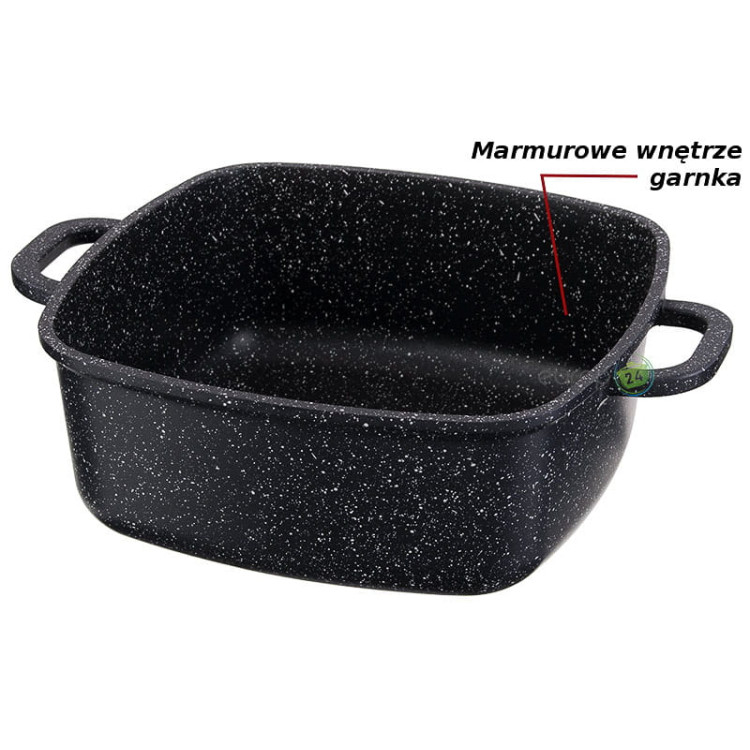 Brytfanna do pieczenia marmurowa Edenberg EB 8113 Gęsiarka Garnek 4.4 L na indukcję Brytfanna do pieczenia marmurowa Edenberg EB 8113 Gęsiarka Garnek 4.4 L na indukcję
