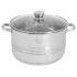 Garnek stalowy 27.6 L Edenberg EB 3025 garnek indukcyjny 40cm + pokrywka szklana
