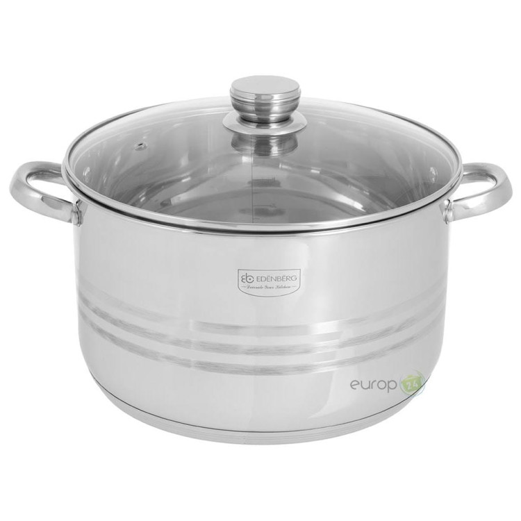Duży garnek stalowy 20.3 L Edenberg EB 3023 pojemny indukcyjny 36 cm Duży garnek stalowy 20.3 L Edenberg EB 3023 pojemny indukcyjny 36 cm