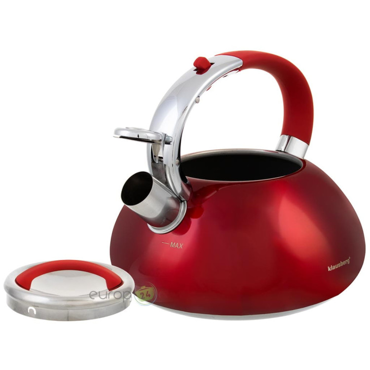 Czajnik Klausberg KB 7076 stalowy CZERWONY polysk 3.0 L indukcyjny Czajnik Klausberg KB 7076 stalowy CZERWONY polysk 3.0 L indukcyjny