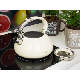 Czajnik Klausberg KB 7076 stalowy CREAM połysk 3.0 L indukcyjny
