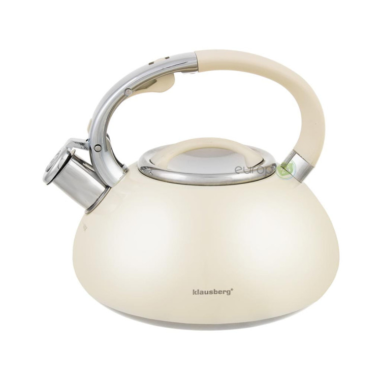 Czajnik Klausberg KB 7076 stalowy CREAM połysk 3.0 L indukcyjny Czajnik Klausberg KB 7076 stalowy CREAM połysk 3.0 L indukcyjny