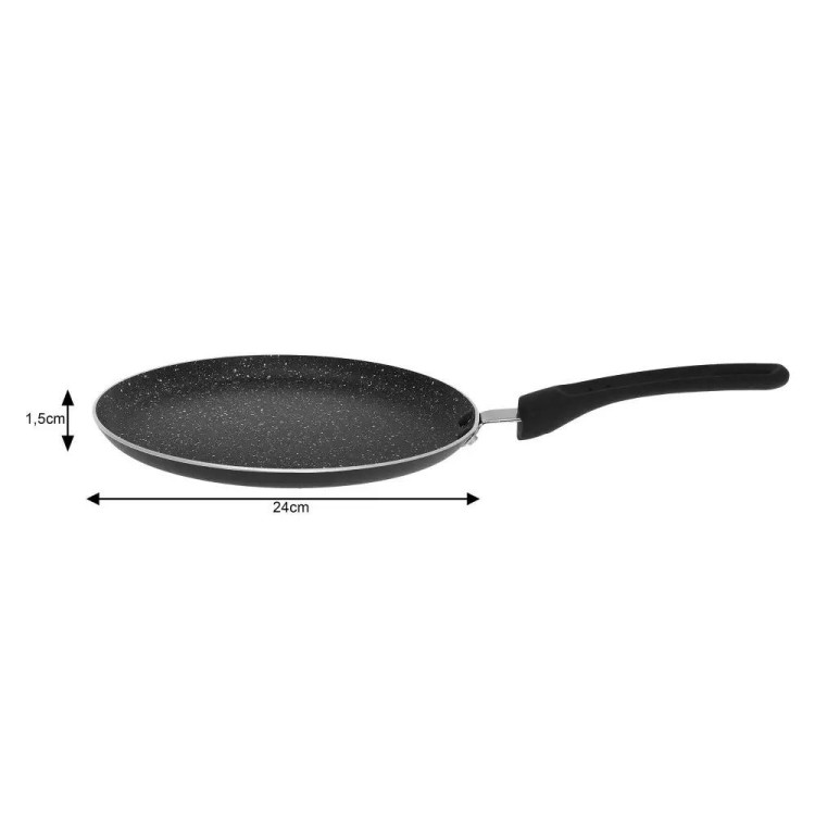 Patelnia do naleśników KingHoff KH 1127  22 cm Marmurowa Indukcja GAZ Patelnia do naleśników KingHoff KH 1127  22 cm Marmurowa Indukcja GAZ