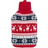 Termofor w futerku 2L pluszowy ocieplacz w pokrowcu renifery