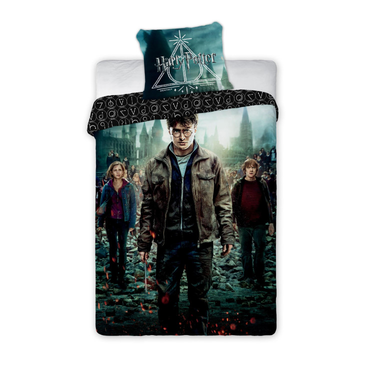 Pościel 160x200 bawełna gruba Faro 2 części Harry Potter i Insygnia Śmierci