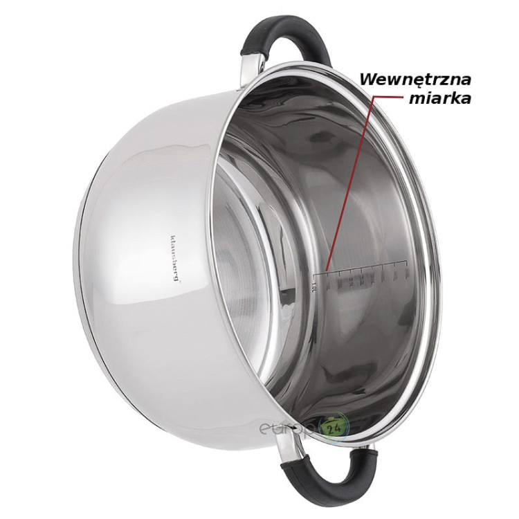 Garnek Stalowy 5.8 L Klausberg KB 7223 Indukcja Z pokrywką 18/10 Garnek Stalowy 5.8 L Klausberg KB 7223 Indukcja Z pokrywką 18/10