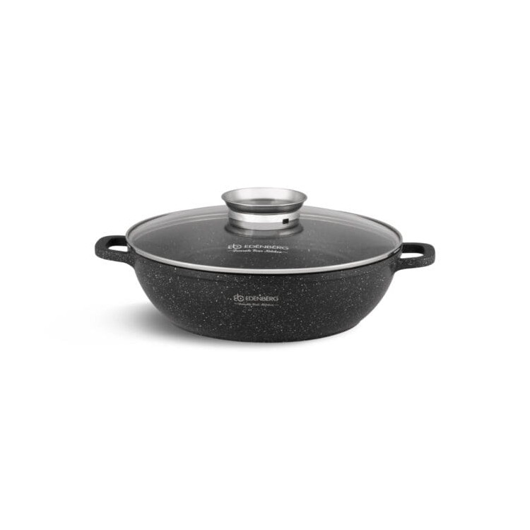 Garnek Marmurowy 28 cm EB 8134 Edenberg Brytfanna 3.3L płytka