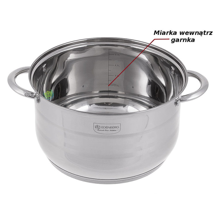 Garnki stalowe Edenberg EB 4014 12 Zestaw garnków