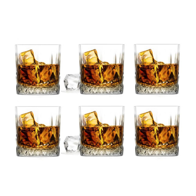 Zestaw do whisky karafka szklana 1000 ml + 6 grubych szklanek 280 ml