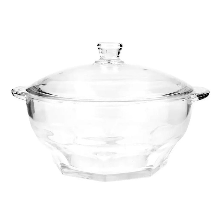 Waza szklana do zupy sałatek Granity Luminarc 2.5L hartowana z pokrywką Waza szklana do zupy sałatek Granity Luminarc 2.5L hartowana z pokrywką