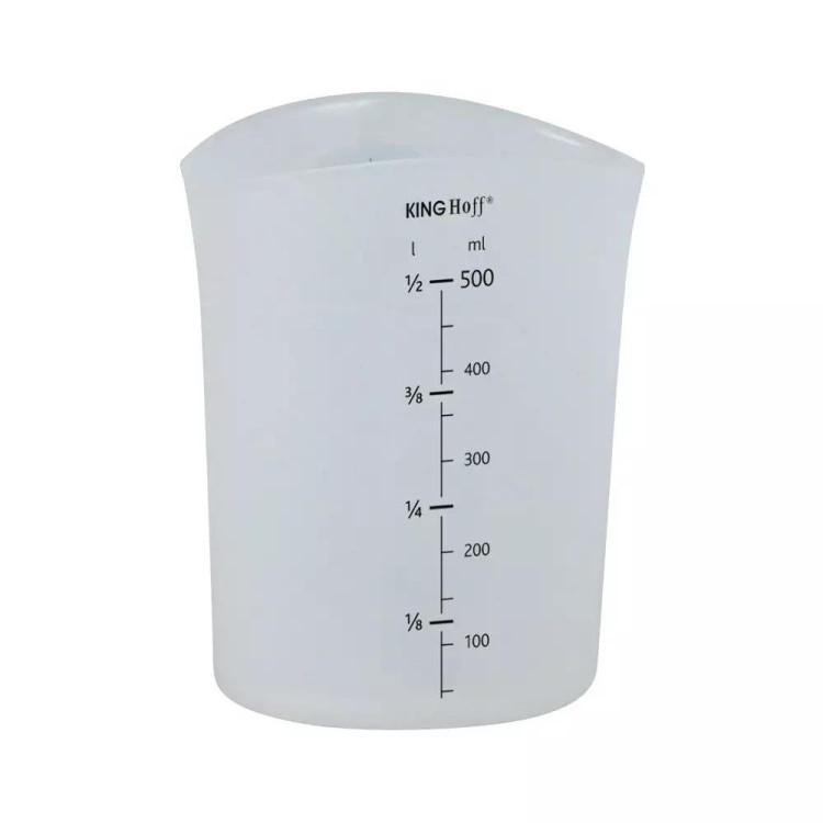Kubek pomiarowy 500ml silikonowy pojemnik na mąkę cukier KH 4663 Kinghoff Kubek pomiarowy 500ml silikonowy pojemnik na mąkę cukier KH 4663 Kinghoff