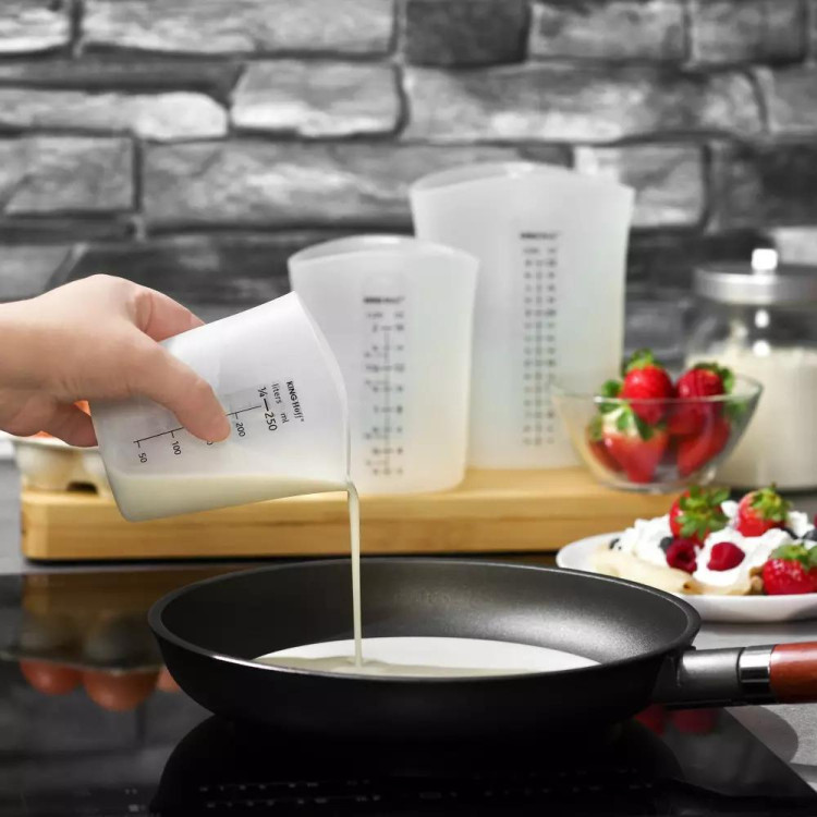 Kubek pomiarowy 500ml silikonowy pojemnik na mąkę cukier KH 4663 Kinghoff Kubek pomiarowy 500ml silikonowy pojemnik na mąkę cukier KH 4663 Kinghoff