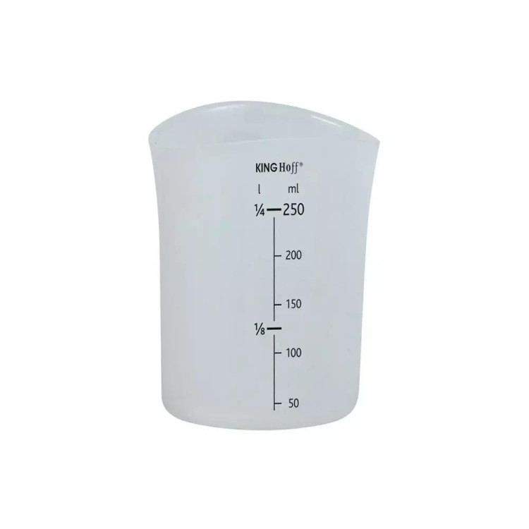 Kubek pomiarowy 250ml silikonowy pojemnik na mąkę cukier KH 4662 Kinghoff Kubek pomiarowy 250ml silikonowy pojemnik na mąkę cukier KH 4662 Kinghoff