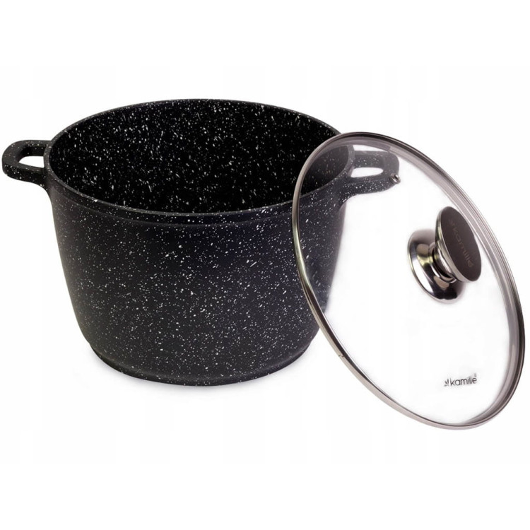 Garnek marmurowy z pokrywką Kamille KM 4407 6,2 litra na gaz indukcję Garnek marmurowy z pokrywką Kamille KM 4407 6,2 litra na gaz indukcję