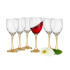 Kieliszki do wina 300 ml Glasmark komplet 6szt złota nóżka