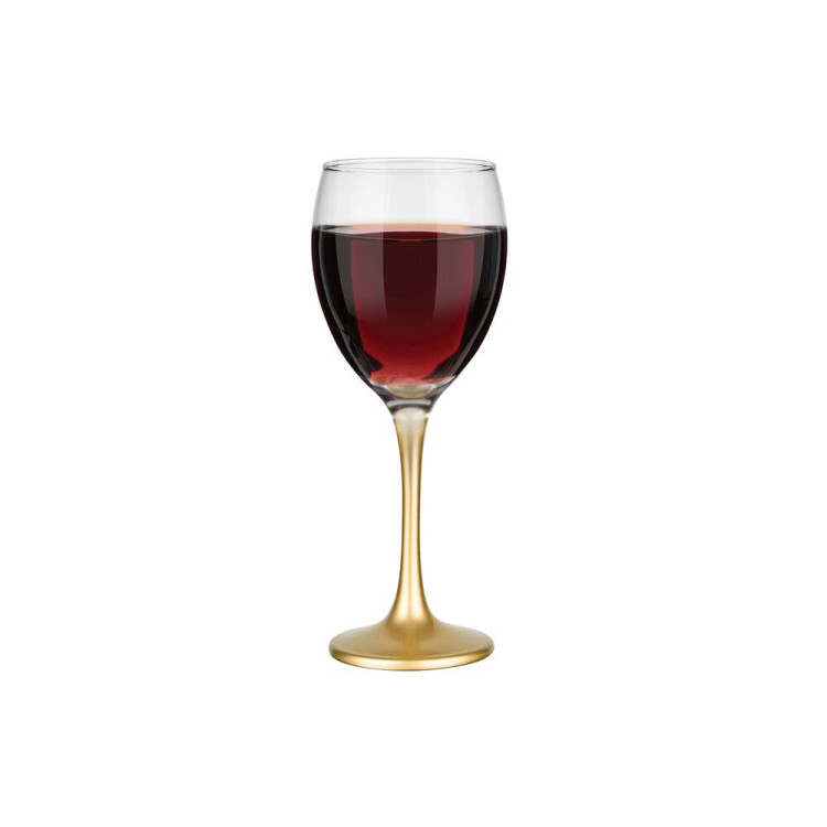 Kieliszki do wina 300 ml Glasmark komplet 6szt złota nóżka Kieliszki do wina 300 ml Glasmark komplet 6szt złota nóżka
