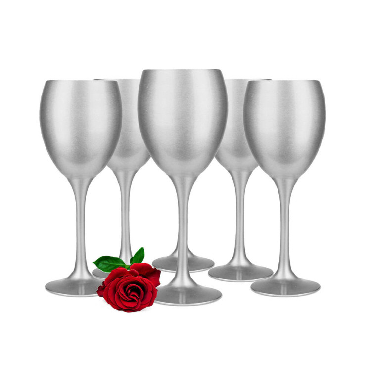 Kieliszki do wina srebrne 300 ml Glasmark komplet 6szt Kieliszki do wina srebrne 300 ml Glasmark komplet 6szt